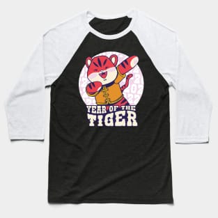 Chinese New Year 2022 Funny Dabbing Tiger Baseball T-Shirt